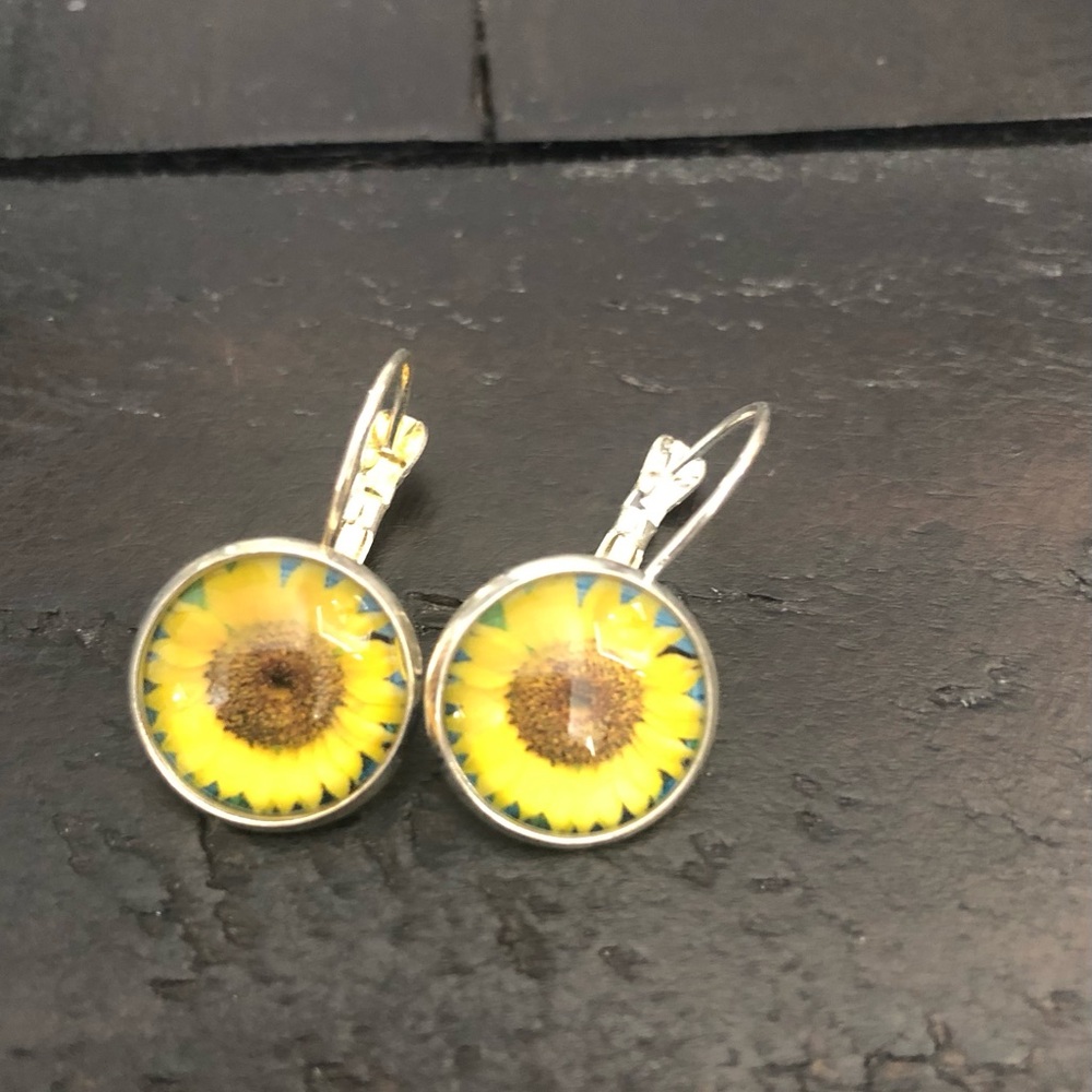 Sunflower Drop Earrings